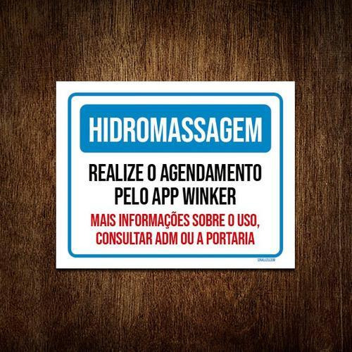 Kit 10 Placa Sinalização - Hidromassagem Realize Agendamento