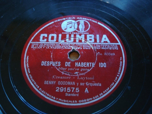 Pasta Benny Goodman Columbia 32241 33049 291575 C39