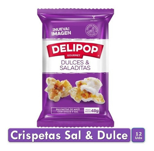Delipop Crispetas Saldulce X 12 Unidades Sal/dulce