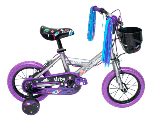 Bicicleta Rodado 12 Infantil Urby Bikes Con Rueditas