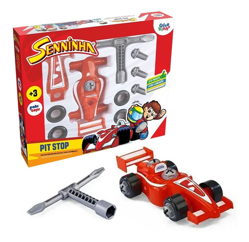 Carrinho Pit Stop F1 Monte E Desmonte Seninha 14 Peças
