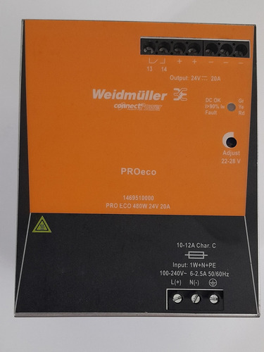 Fuente De Poder Weidmüller , Pro Eco 480w 24v 20a (Usado)