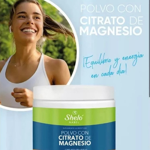 Polvo Con Citrato De Magnesio Sheló Nabel 250g Sin Sabor