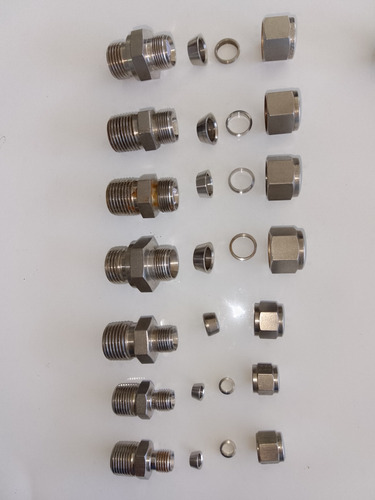 Juego De (21) Accesorios De Compresión Ss 316 Para Tuberias.
