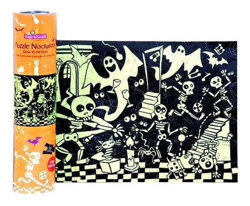 Puzzle Nocturno Esqueletos - Brilla En La Oscuridad 70 Pzas