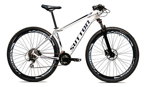 Mountain bike Sutton Gold 2022 aro 29 19" 24v freios de disco mecânico câmbios Index 3v y Sunrun 8v Index cor branco