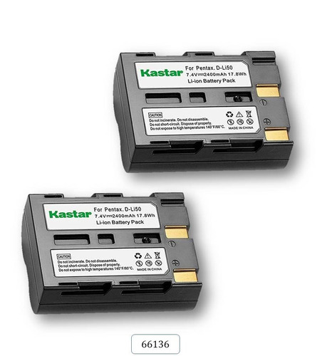 (2) Baterias Mod. 66136 Para Pentax D-bc50