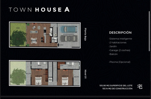 Imagen 2 de 2 de Kuro Town Houses En Preventa En Temozón