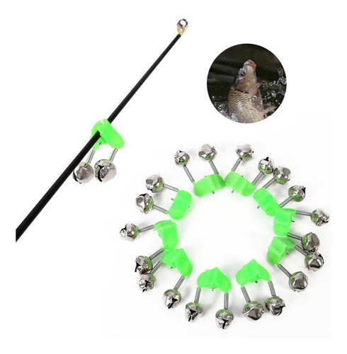 3 X 10x Campanas Dobles Anillo Pesca Mordida Caña De Pescar