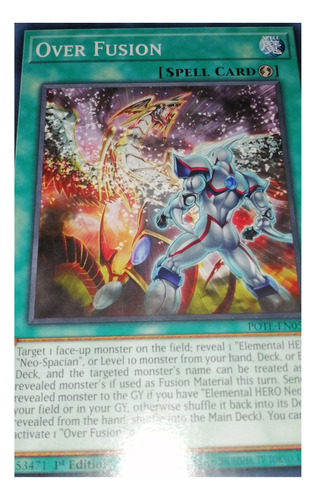 Over Fusion Elemental Hero Yu-gi-oh! Original Konami