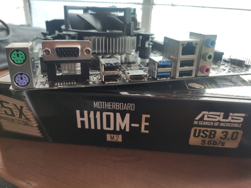 Kit Motherboard Asus H110m-e M2 Con Procesador Intel Negro (Usado)