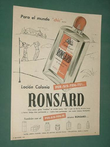 Publicidad Locion Colonia Ronsard Hermosea Perfuma El Pelo