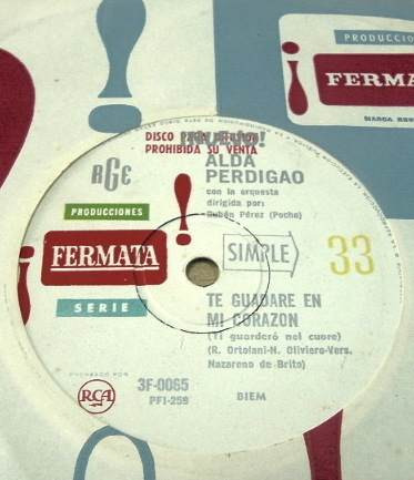 Alda Perdigao Te Guardare En Mi Corazon Vinilo Simple Arg