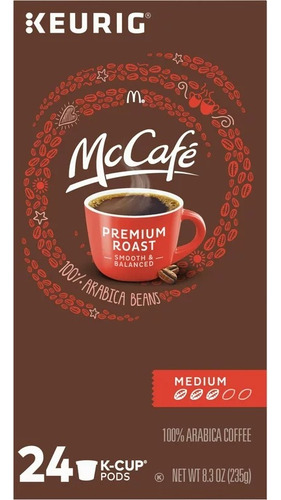 Mccafe Coffee K-cup Café, 24 Piezas Para Cafeteras Keurig
