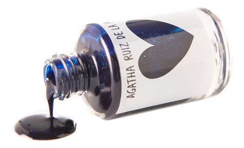 Imagen 2 de 3 de Esmalte Uñas Agatha Ruiz De La Prada Escarchado Royal Blue