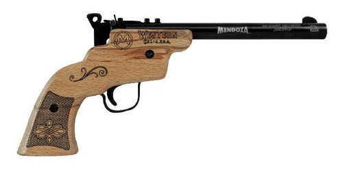 Pistola Mendoza Western Cañon Largo Diabolo Salva Cal 4.5mm