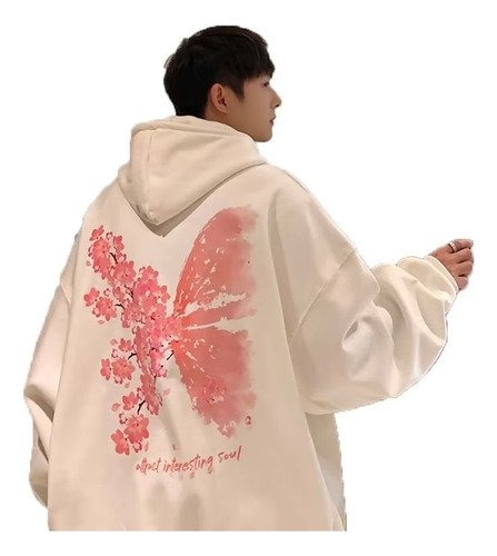 Sudadera Con Capucha Para Hombre Con Estampado De Mariposas