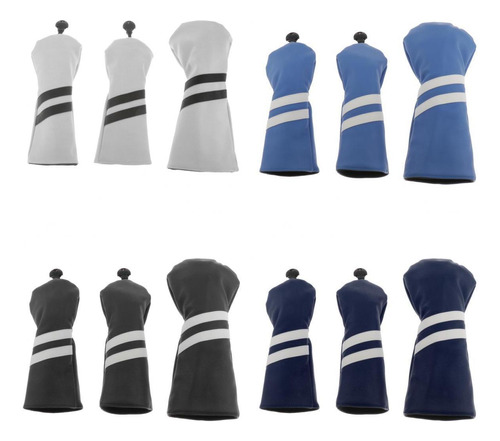 4set Impermeable Pu Golf Head Cover 400cc Protector Mangas