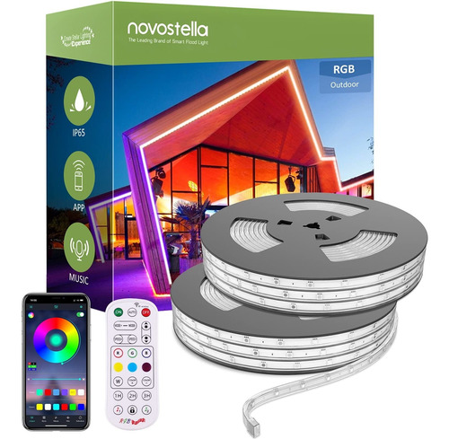 Novostella Tira De Luces Led Rgb De 105 Pies (52.5 X 2), Sin