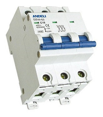 Breaker Termomagnetico Andeli 3 Polos 25 Amp