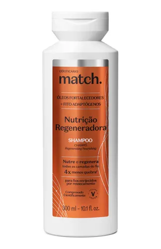 O Boticario Match Shampoo Nutrição Regeneradora 300ml