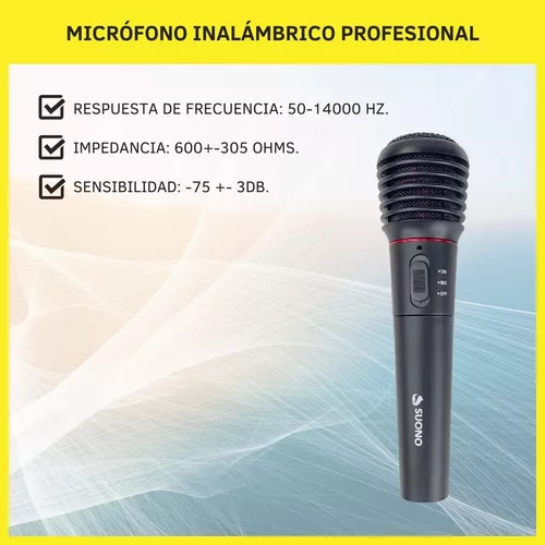 MICROFONO INALAMBRICO 30 MT DE ALCANCE SUONO MPSN-M