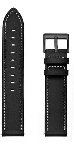 Pulseira Smartwatch Couro Active 1/2 Amazfit Bip Gts 1/2 Gtr Cor Preto Largura Da Pulseira 22 Mm