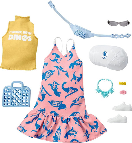 Imagem 2 de 4 de Barbie Fashion Pack 2022 Jurassic World Roxy Vestido Boné