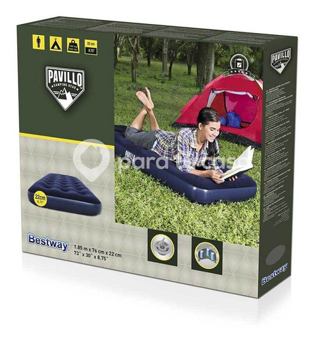 Imagen 2 de 7 de Colchón Colchoneta Camping Inflable 1 Plaza Bestway Ct