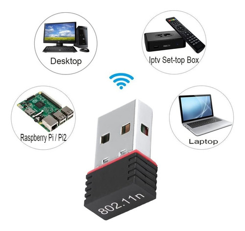 Adaptador Receptor Wifi Usb Nano 600mbps Pc Notebook Windows