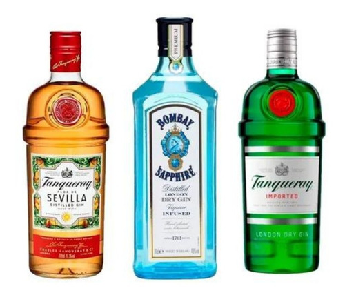 Gin Tanqueray Sevilla + Bombay + Tanqueray  Zetta Bebidas