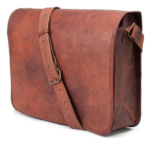 Anuent Bolsa Cuero Vintage Suave Messenger Marron Real Bag