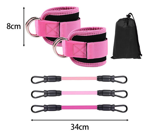 Set De Bandas Elásticas Para Fortalecer Tobillos Y Piernas