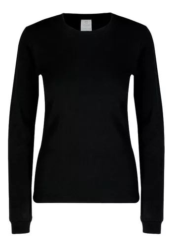 Enredo Médico transferir Playera Negra Manga Larga Mujer | MercadoLibre 📦