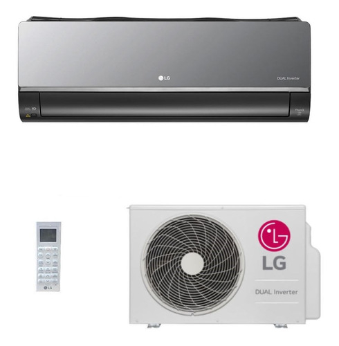 Ar Condicionado Hw LG Inverter Voice Artcool Uv 19000 Btu Quente/Frio 220V Cinza