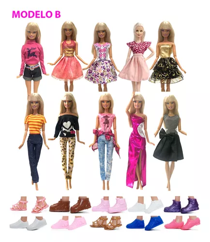 Roupa Boneca Barbie Acessórios Sapatos Roupinha