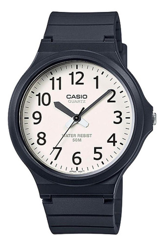 Relógio Casio Masculino Mw-240-7bv Preto Preto Branco