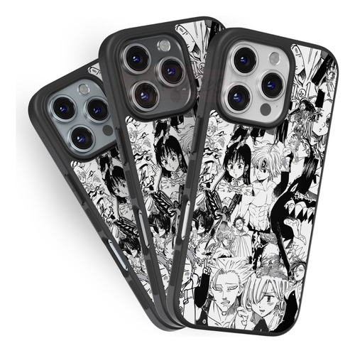 Funda Siete Pecados Capitales Meliodas Ban Escanor Merlin Negro Motorola G55