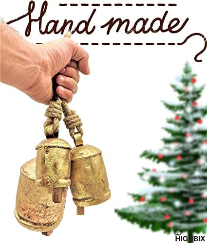 Juego De 3 Cascabeles De Vaca Harmony, Cascabeles Navideños