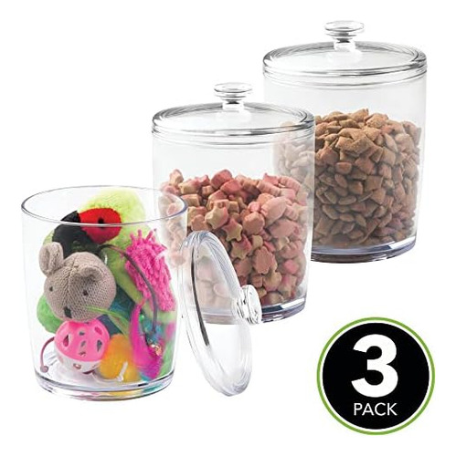 Frasco Alto De Plástico Para Almacenamiento De Mascotas Con