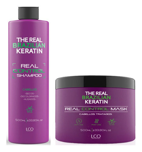 Kit Shampoo Sin Sal Y Mascara Capilar Control Mask X 500g 