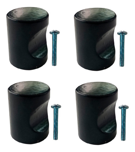 Manija Tirador Rumipal Negro Cajon Mueble Cocina X4 Unidades