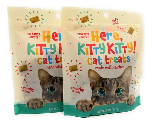 Here Kitty Kitty Cat Treats By Trader Joes 5 Oz (142g) - Pac