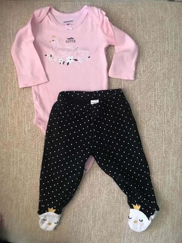 Set X 2 Body Y Pantalón Con Pies Carters T 6m Meses