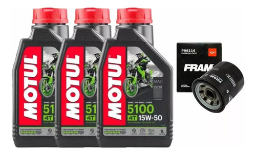 Kit Troca Oleo E Filtro Bmw F800gs Motul 5100 15w50