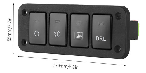 Panel De Botones Led Para Coche, Pulsador De 4 Bandas, Para