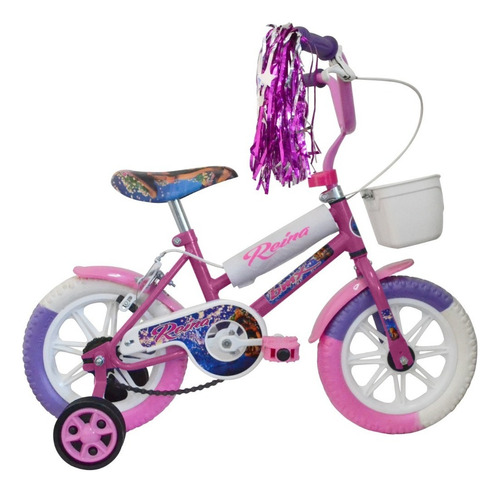 Bicicleta Zambito Rod 12 Kids Nene Nena Ruedas Goma Bocina Color Rosa
