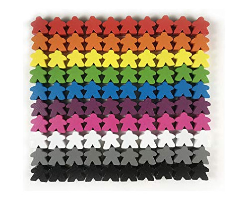 100 Meeples De Madera, Accesorios De Juegos Familiares  Tok