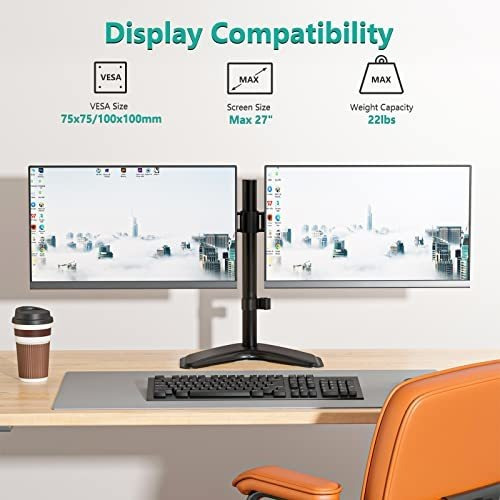 Soporte Para Monitor Doble Wali, Soporte De Escritorio Indep