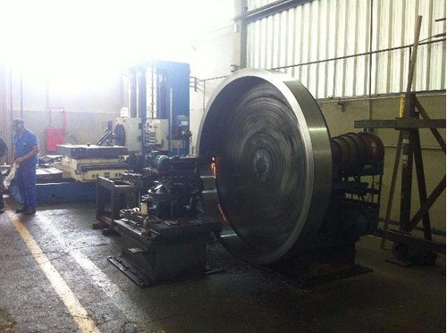 Torno Platô 2000mm  Máquina Usinagem Flanges